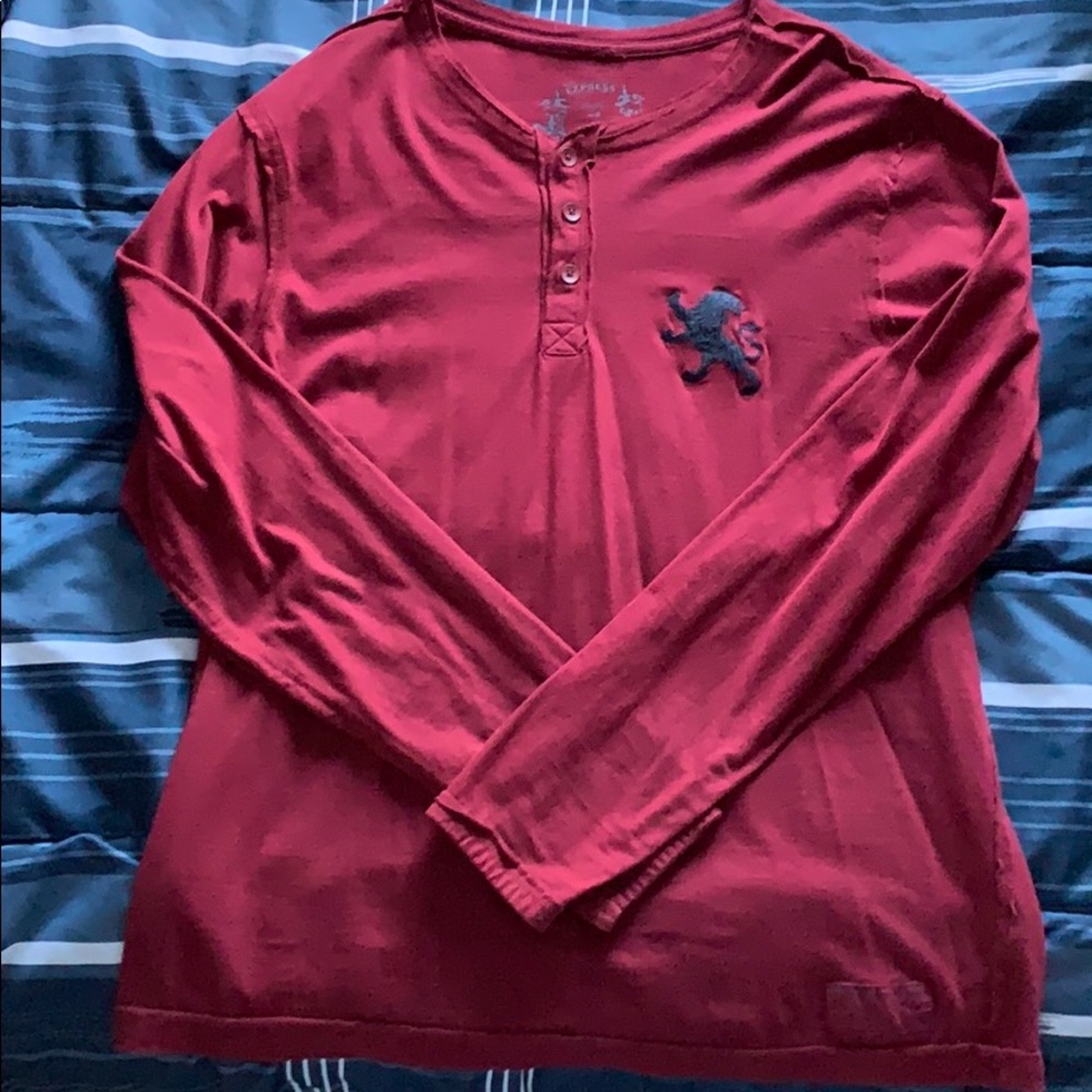 Dark red Long sleeve tee
